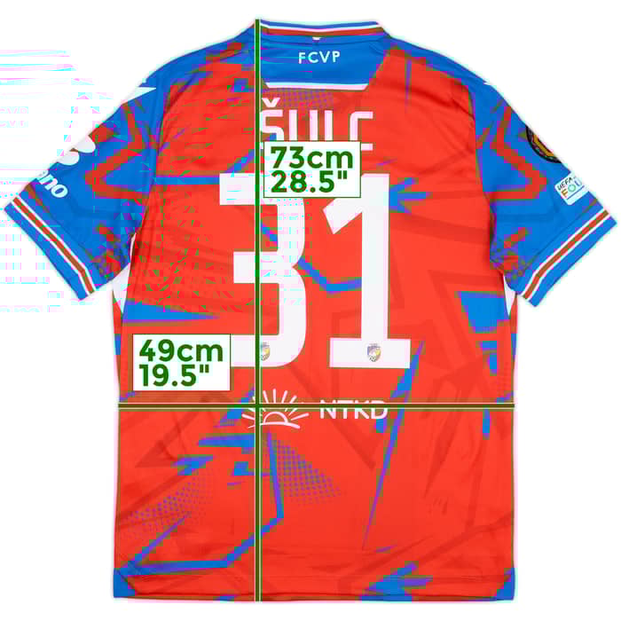 2024-25 Viktoria Plzen Match Issue Europa League Home Shirt Sulc #31