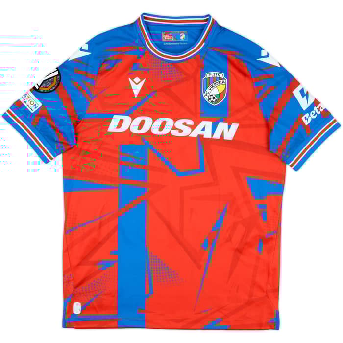 2024-25 Viktoria Plzen Match Issue Europa League Home Shirt Kopic #10