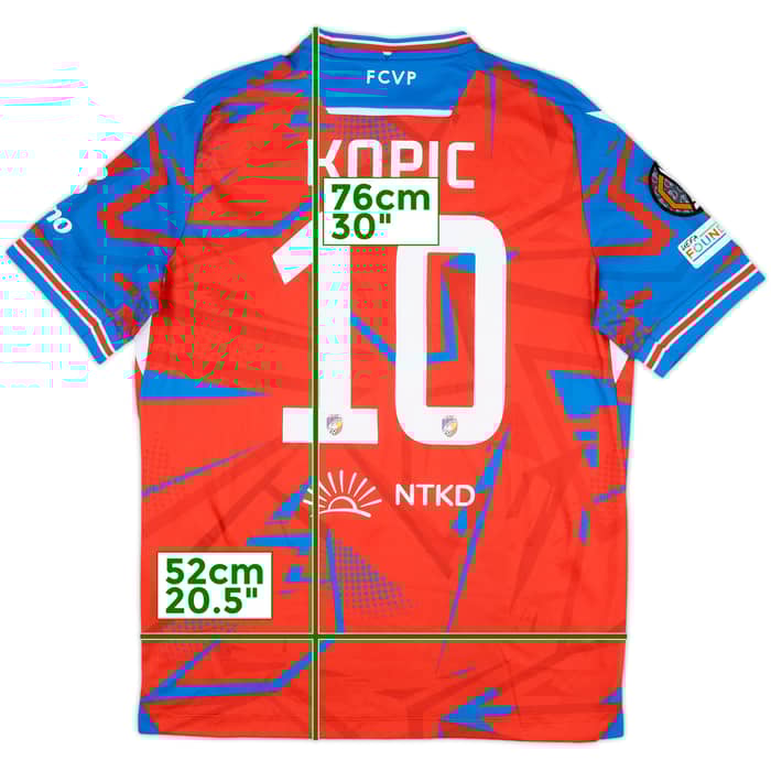 2024-25 Viktoria Plzen Match Issue Europa League Home Shirt Kopic #10