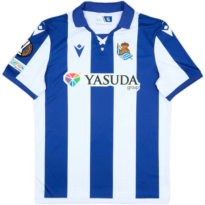 2024-25 Real Sociedad Match Issue Home Shirt Sergio Gómez #17