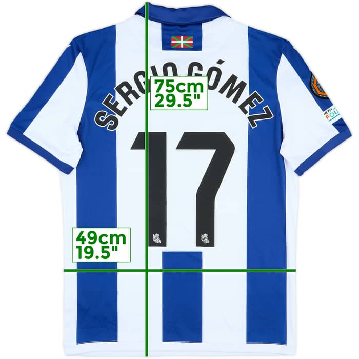 2024-25 Real Sociedad Match Issue Home Shirt Sergio Gómez #17