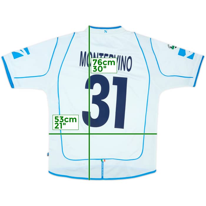 2003-04 Napoli Match Issue Away Shirt Montervino #31