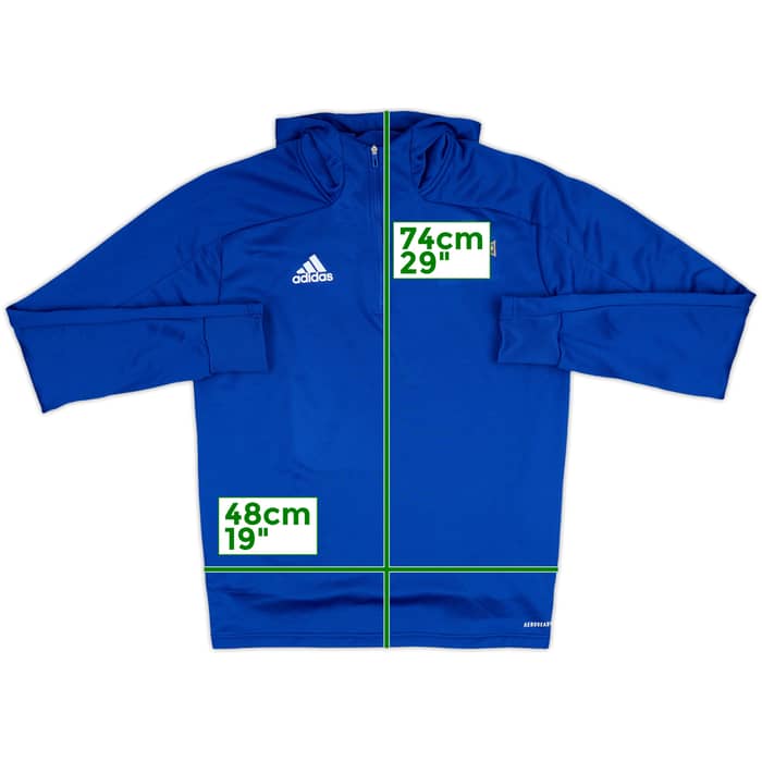 2020-21 Northern Ireland adidas Hooded 1/4 Zip Drill Top - 8/10 - (M)