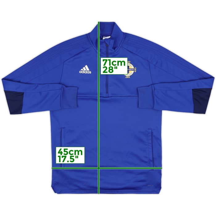 2017-18 Northern Ireland adidas 1/4 Zip Training Top - 8/10 - (M)