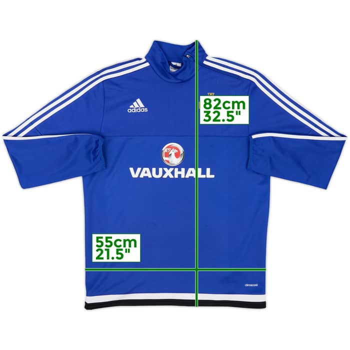 2015-16 Northern Ireland adidas 1/4 Zip Drill Top - 7/10 - (L)
