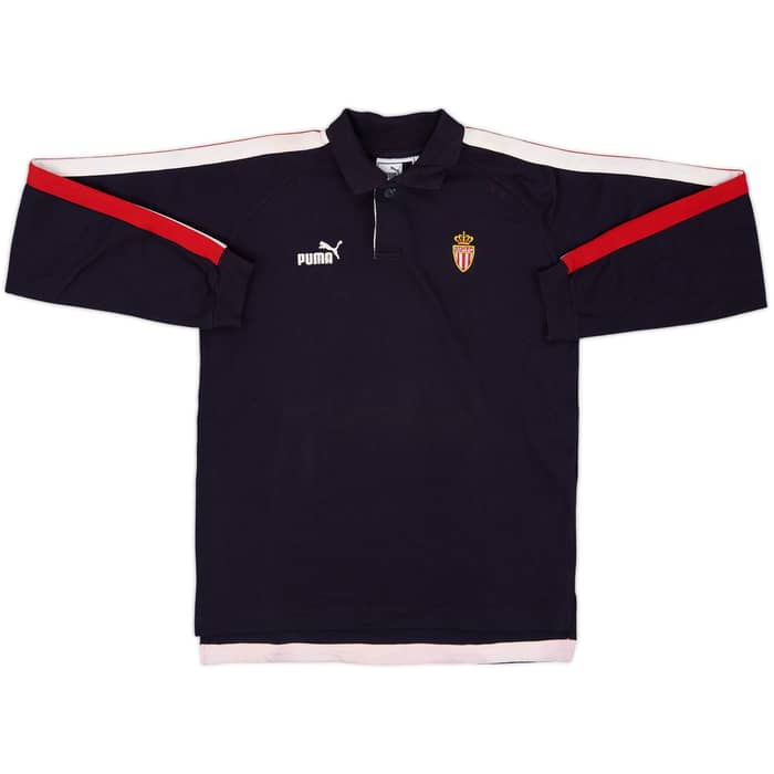 2001-02 Monaco Puma Polo L/S Shirt - 8/10 - (M)