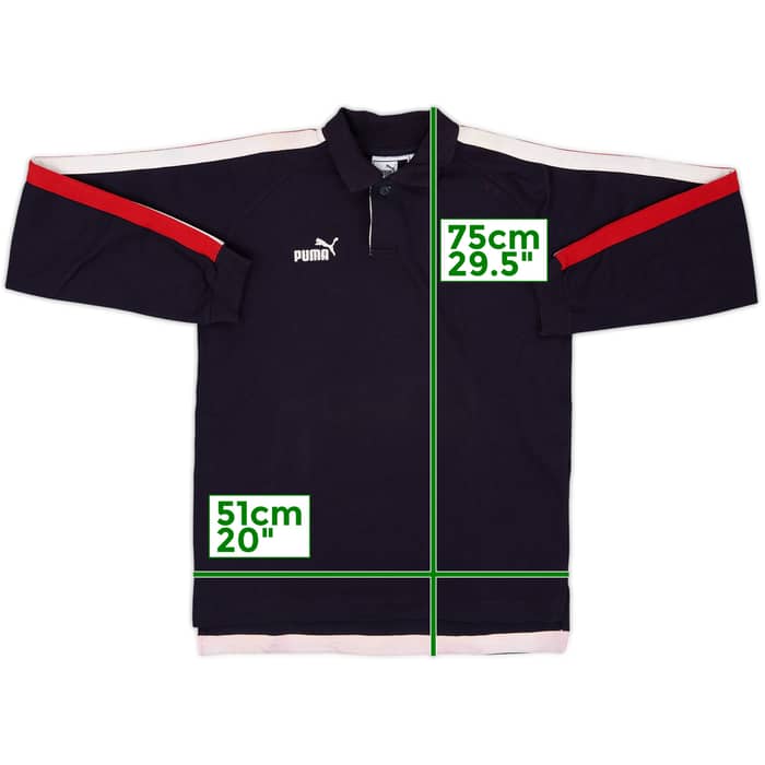 2001-02 Monaco Puma Polo L/S Shirt - 8/10 - (M)