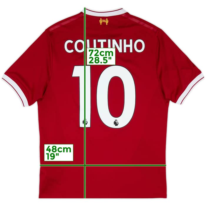 2017-18 Liverpool 125 Years Home Shirt Coutinho #10 - 7/10 - (S)