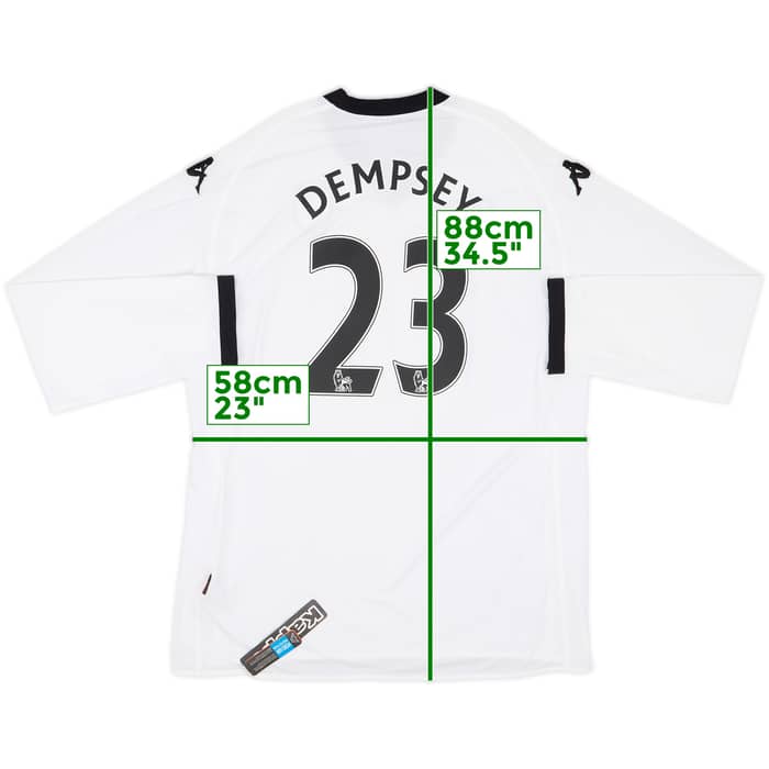 2010-11 Fulham Home L/S Shirt Dempsey #23 (4XL)