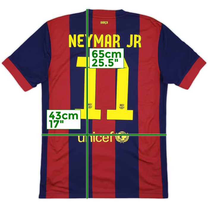 2014-15 Barcelona Home Shirt Neymar Jr #11 - 7/10 - (M)