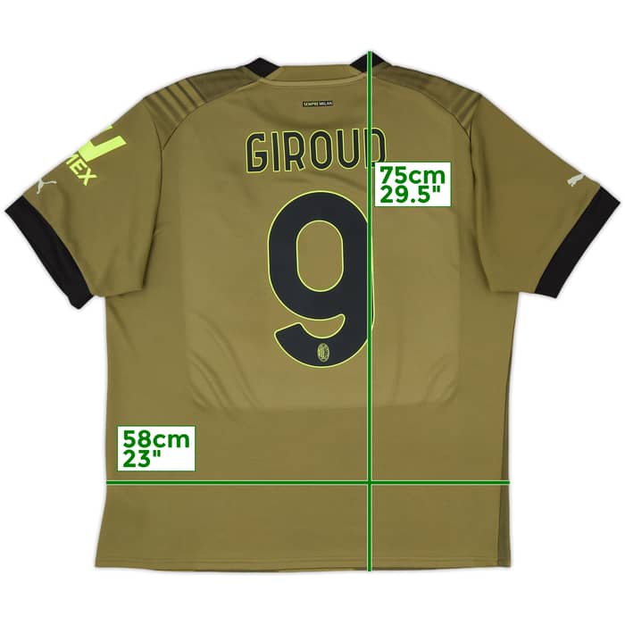2022-23 AC MIlan Third Shirt Giroud #9 - 8/10 - (XL)