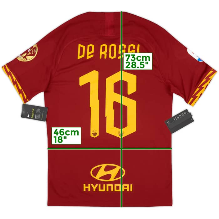 2019-20 Roma Home Shirt De Rossi #16 (S)