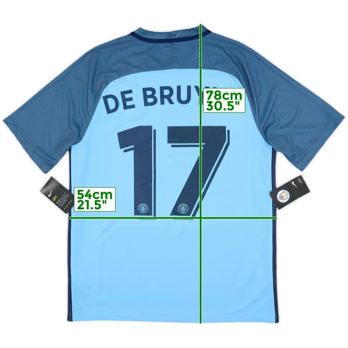 2016-17 Manchester City Home Shirt De Bruyne #17 (L)