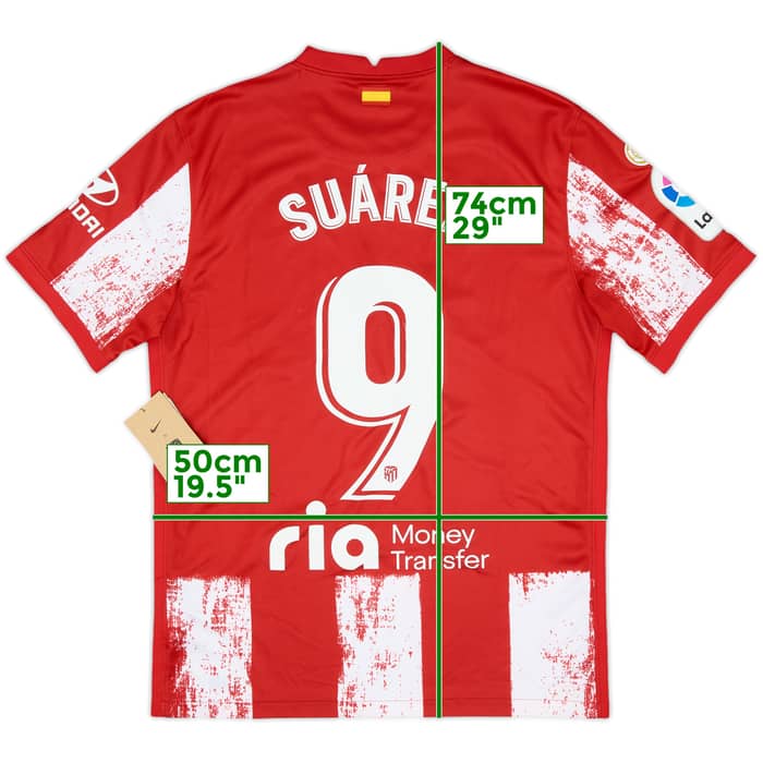 2021-22 Atletico Madrid Home Shirt Suarez #9 (M)