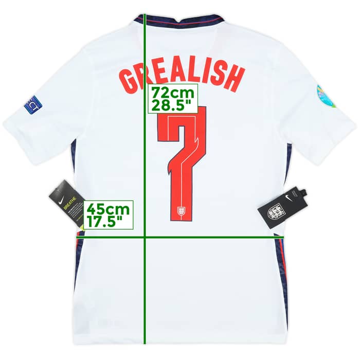 2020-22 England Home Shirt Grealish #7 (S)