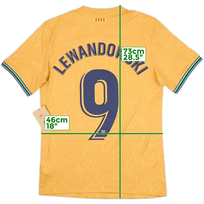 2022-23 Barcelona Away Shirt Lewandowski #9 (S)