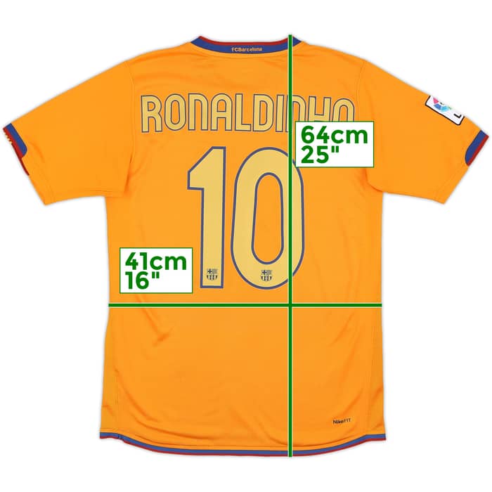2006-08 Barcelona Away Shirt Ronaldinho #10 - 7/10 - (S)