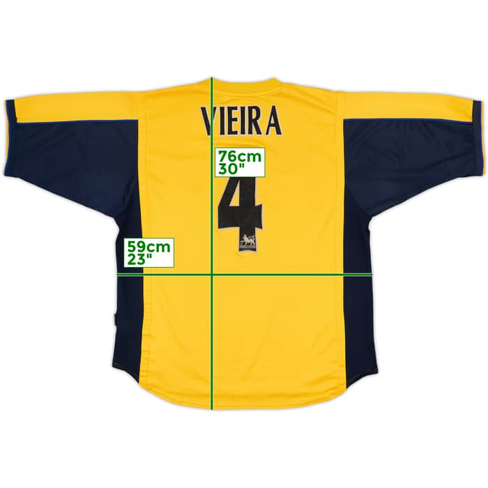 1999-01 Arsenal Away Shirt Vieira #4 - 8/10 - (XL)