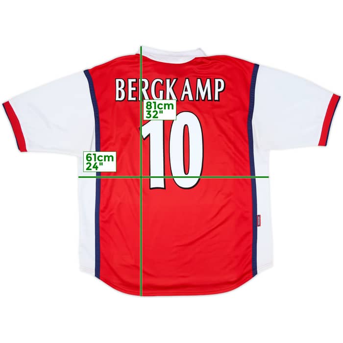 1998-99 Arsenal Home Shirt Bergkamp #10 - 7/10 - (XL)