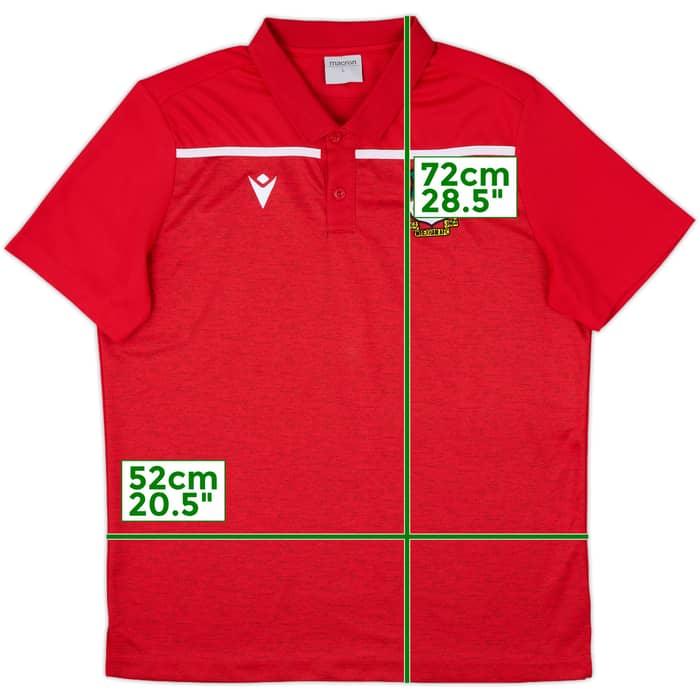 2018-19 Wrexham Macron Polo Shirt - 8/10 - (L)