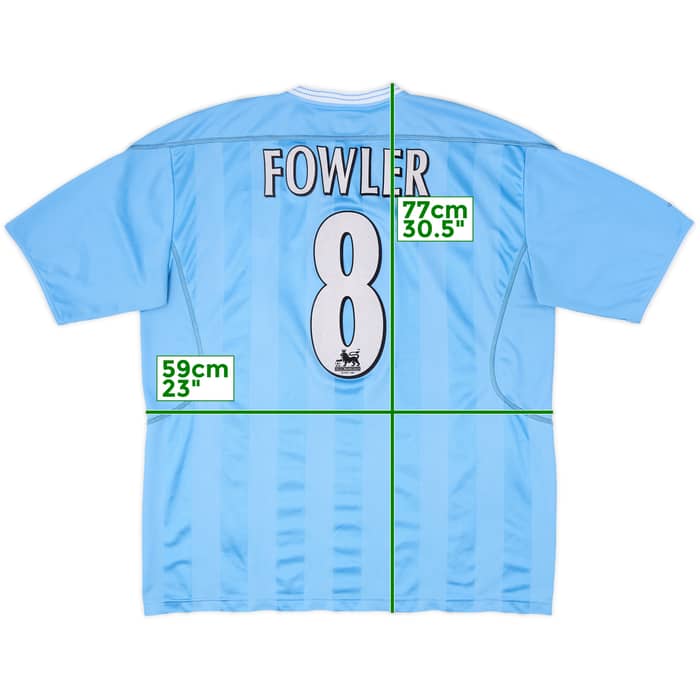 2003-04 Manchester City Home Shirt Fowler #8 - 6/10 - (XL)