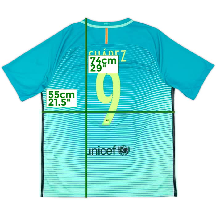 2016-17 Barcelona Third Shirt Suarez #9 - 10/10 - (XL)