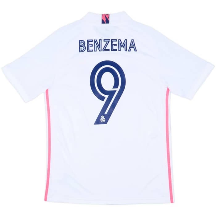 2020-21 Real Madrid Home Shirt Benzema #9 - 9/10 - (M)