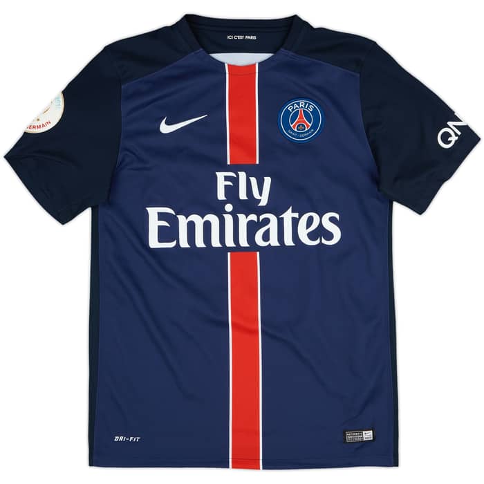2015-16 Paris Saint-Germain Home Shirt David Luiz #32 - 5/10 - (S)