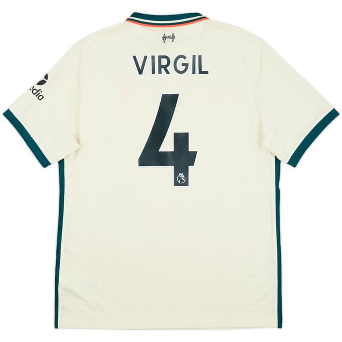 2021-22 Liverpool Away Shirt Virgil #4 (L)