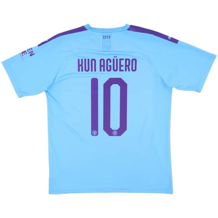 2019-20 Manchester City Home Shirt Kun Aguero #10 - 9/10 - (L)