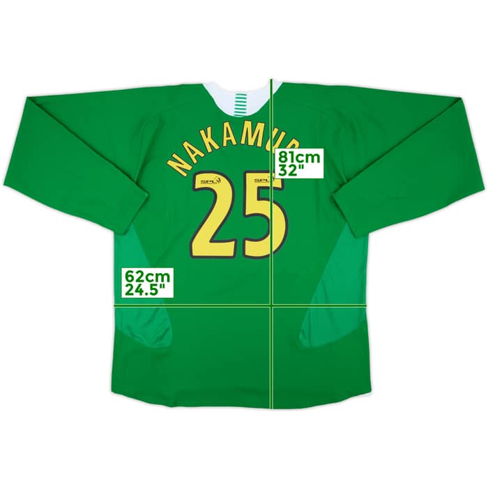 2005-06 Celtic Away L/S Shirt Nakamura #25 - 10/10 - (XXL)
