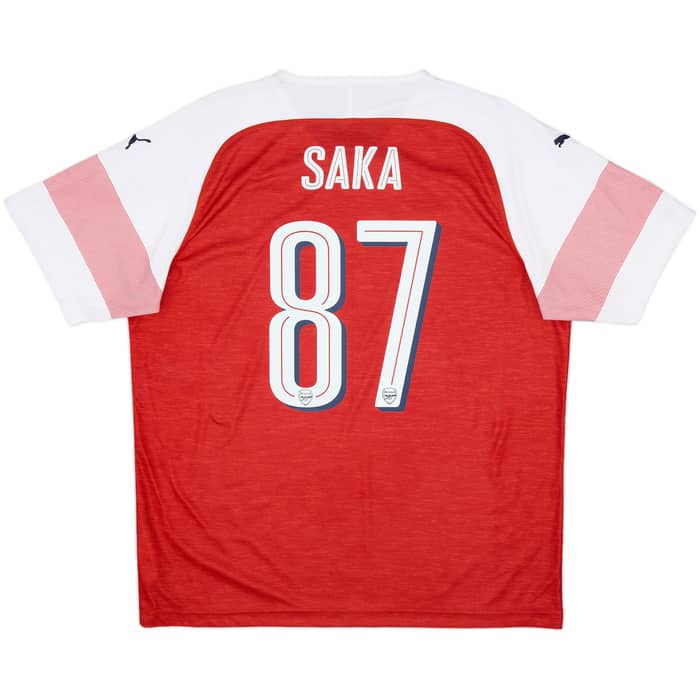 2018-19 Arsenal Home Shirt Saka #87 - 7/10 - (XL)