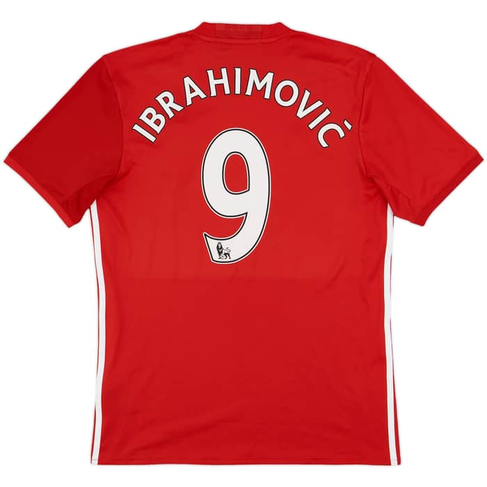 2016-17 Manchester United Home Shirt Ibrahimovic #9 - 8/10 - (M)