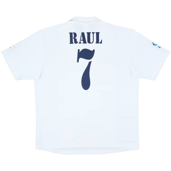 2001 Real Madrid Home Shirt Raul #7 - 9/10 - (XL)