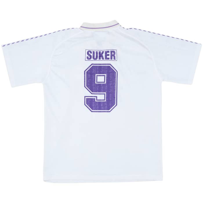 1996-97 Real Madrid Taquy Home Shirt Suker #9 - 9/10 - (L)