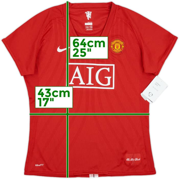 2007-09 Manchester United Home Shirt (Women's L)