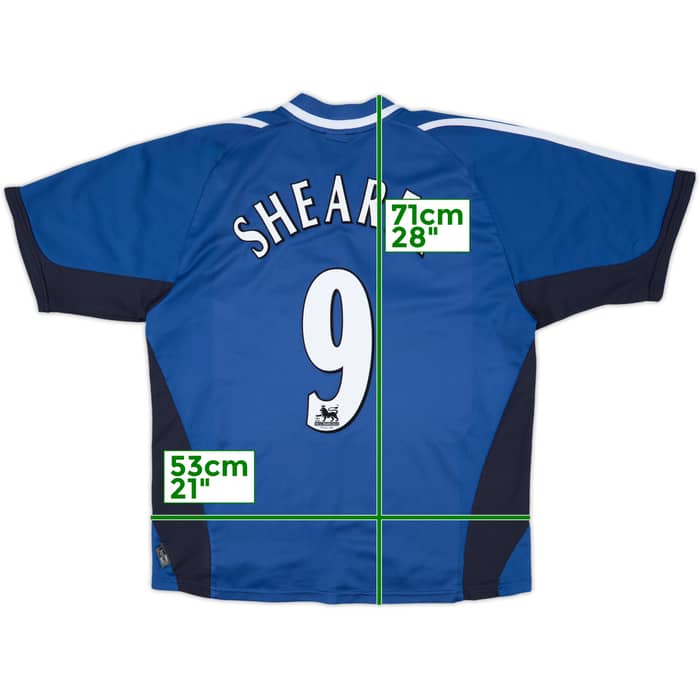 2001-02 Newcastle Away Shirt Shearer #9 - 7/10 - (XL)
