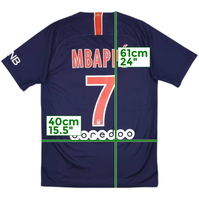 2018-19 Paris Saint-Germain Home Shirt Mbappe #7 - 7/10 - (S)