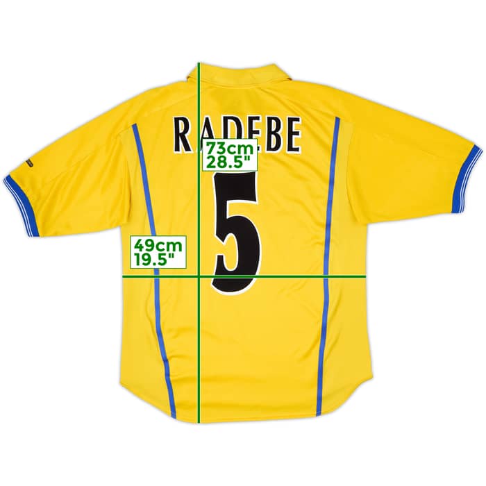 2000-02 Leeds United Away Shirt Radebe #5 - 6/10 - (S)