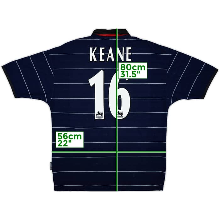 1999-00 Manchester United Away Shirt Keane #16 - 10/10 - (L)