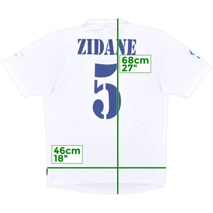 2001 Real Madrid Home Shirt Zidane #5 - 7/10 - (M)