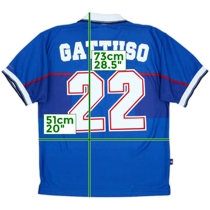 1997-99 Rangers Home Shirt Gattuso #22 - 8/10 - (M)