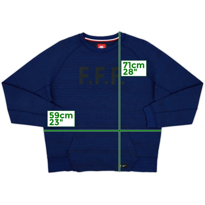 2016-17 France Nike Sweat Top - 9/10 - (XL)