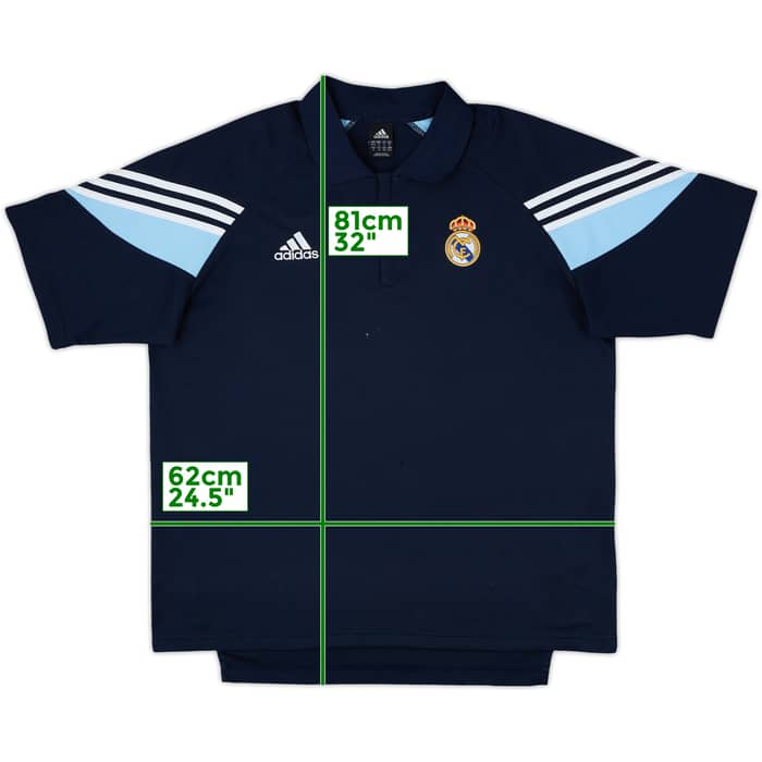 2003-04 Real Madrid adidas 1/4 Zip Polo Shirt - 4/10 - (XXL)
