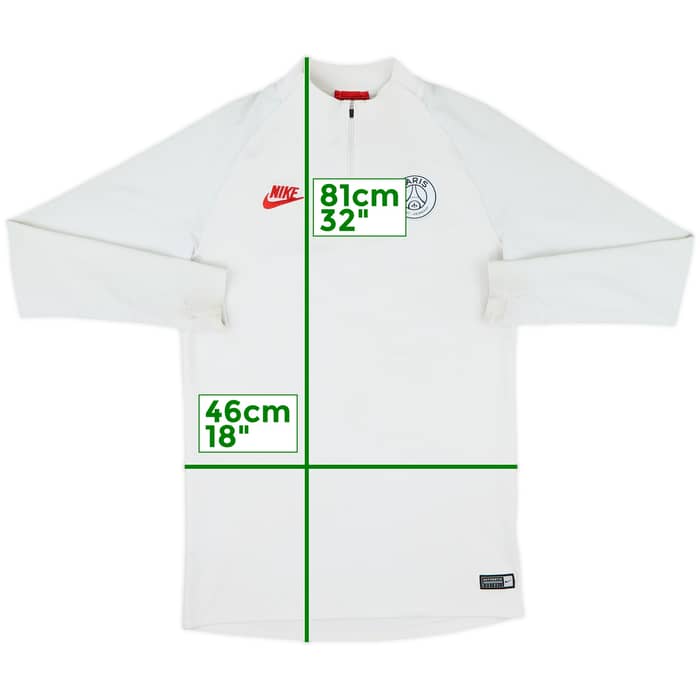 2019-20 Paris Saint-Germain Nike 1/4 Zip Drill Top - 6/10 - (S)