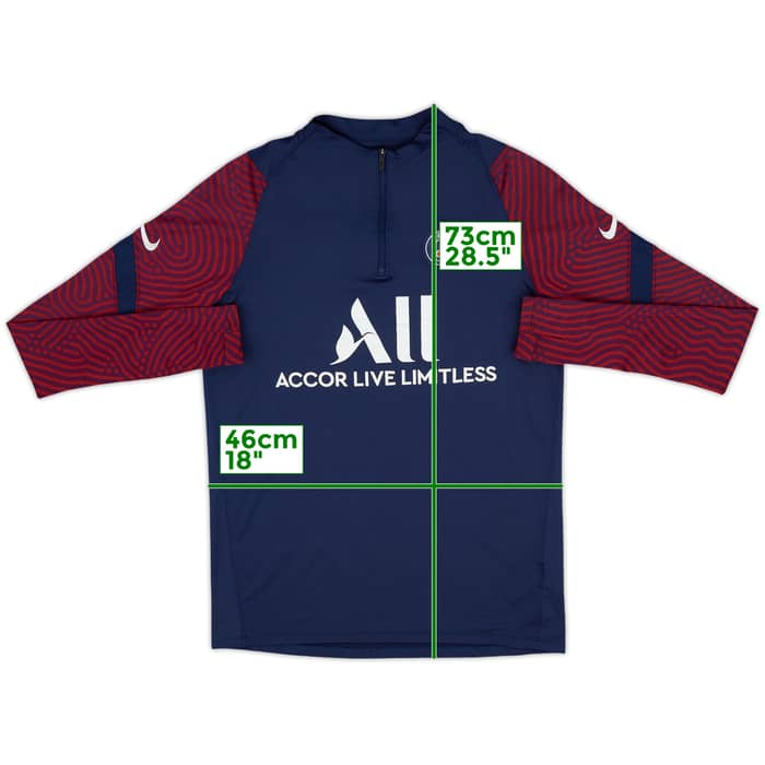 2020-21 Paris Saint-Germain Nike 1/4 Zip Training Top - 7/10 - (M)