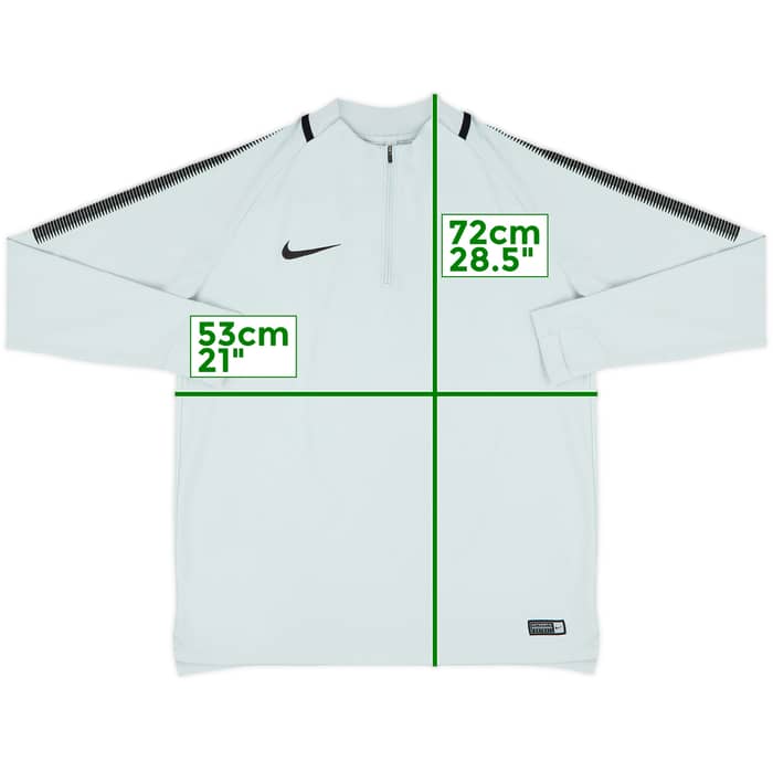 2017-18 Paris Saint-Germain Nike 1/4 Zip Drill Top - 8/10 - (M)