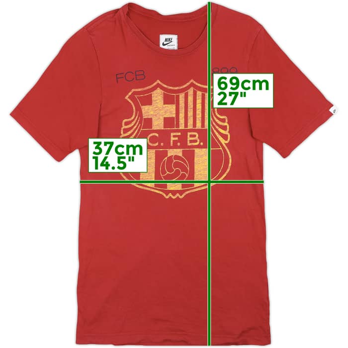 2013-14 Barcelona Nike Cotton Tee - 9/10 - (S)