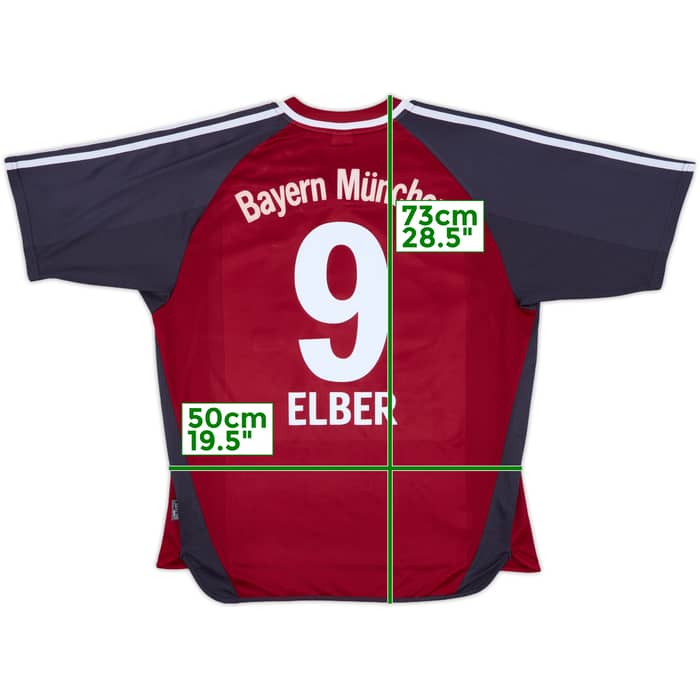 2001-02 Bayern Munich Home Shirt Elber #9 - 6/10 - (L)