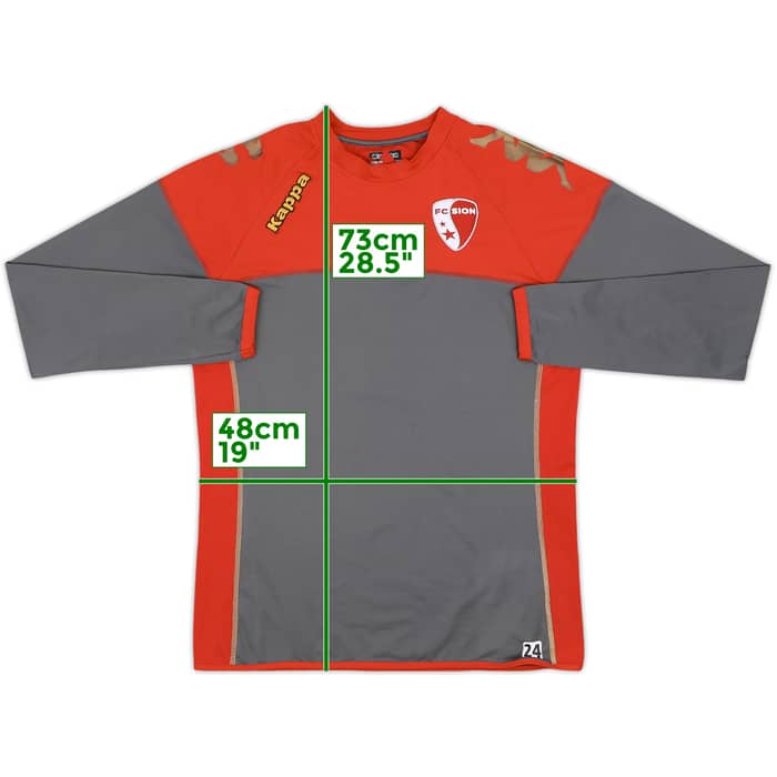2010-11 FC Sion Player Issue Kappa Training L/S Shirt #24 - 7/10 - (XL)